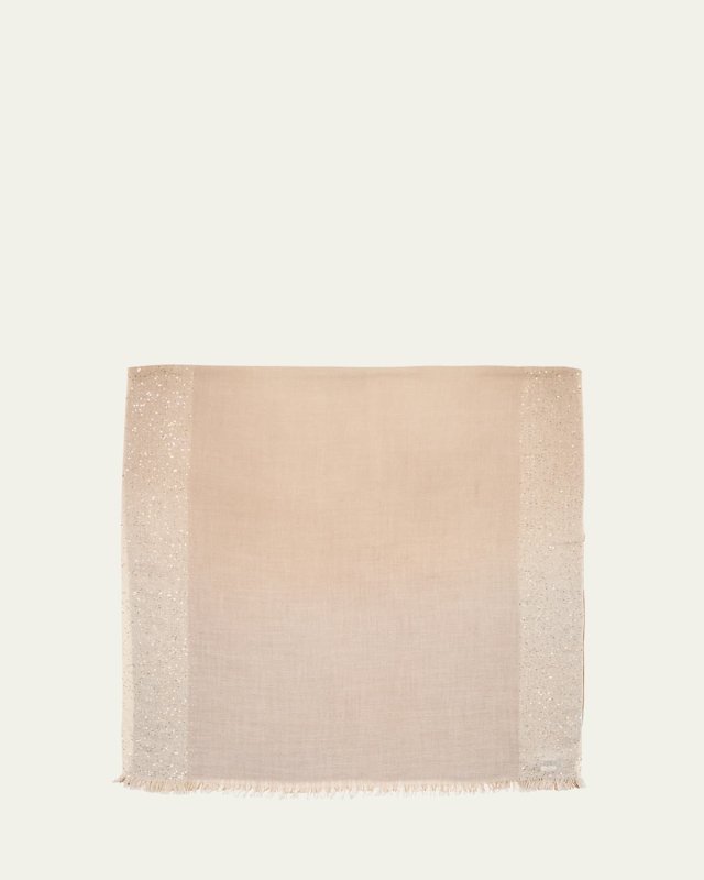 Dania Sequined Ombre Wool-Silk Scarf